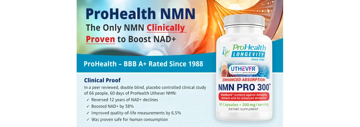 ProHealth sikrer at deres NMN-produkter st�r i en klasse for seg selv